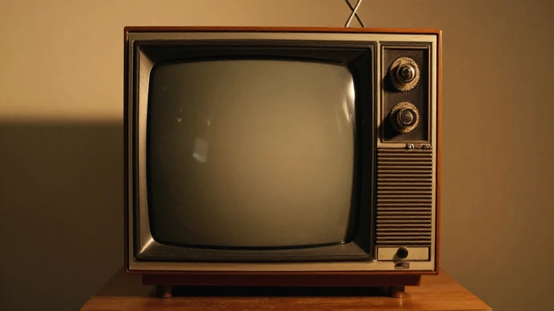 Televisión antigua con luz cálida y ambiente cinematográfico