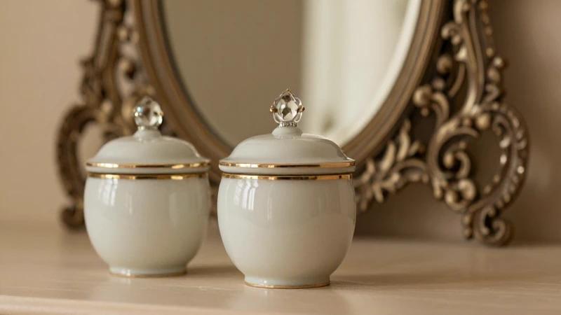 Línea del tiempo de la cosmetología: evolución de la belleza 8 Elegancia histórica en potes antiguos e iluminación dorada