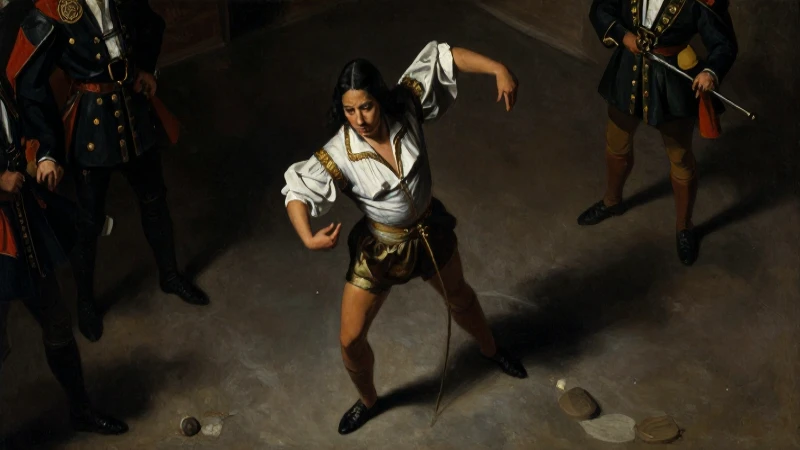 Bailarín indígena desafía al conquistador dramáticamente