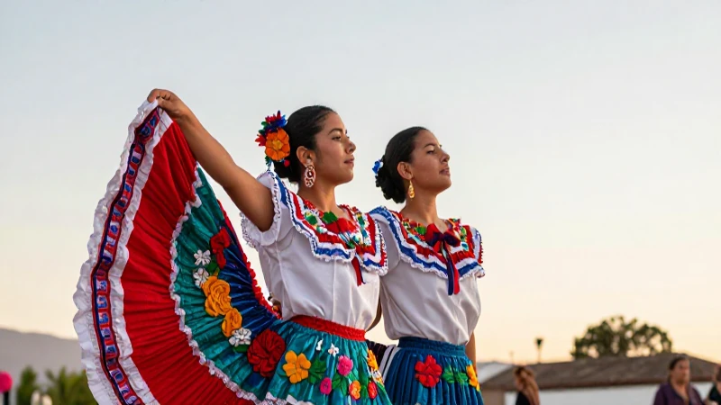 Bailarina mexicana captura tradición con luz dorada