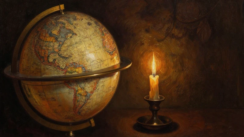 Cuál es la línea de tiempo de la Geografía y su evolución 4 Globo antiguo iluminado con estilo dramático