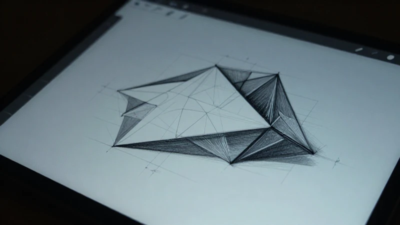 Historia de la geometría descriptiva en línea de tiempo 9 Dibujo proyectado, luz dramática y fondo difuso