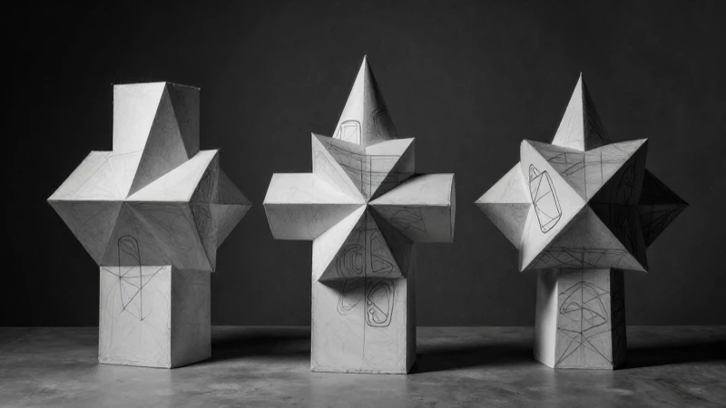 Historia de la geometría descriptiva en línea de tiempo 4 Dibujo geométrico y volumétrico, composición simétrica