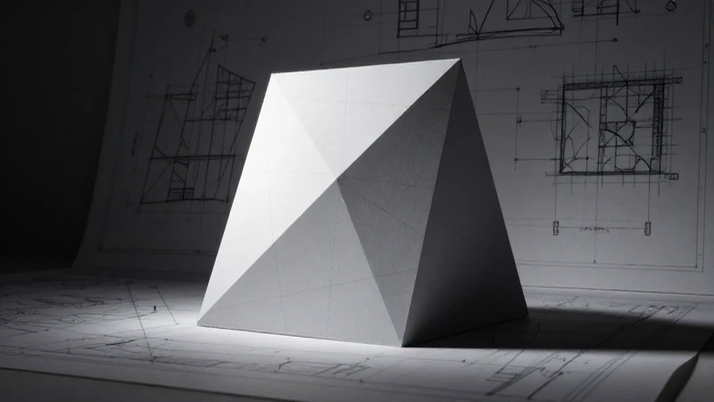 Historia de la geometría descriptiva en línea de tiempo 10 Dibujo técnico dramático con sombras y perspectiva baja