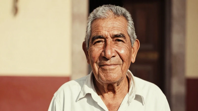 Historia de la geriatría en México: Línea del tiempo resumen 7 Hombre mexicano sonríe, foto antigua cálida