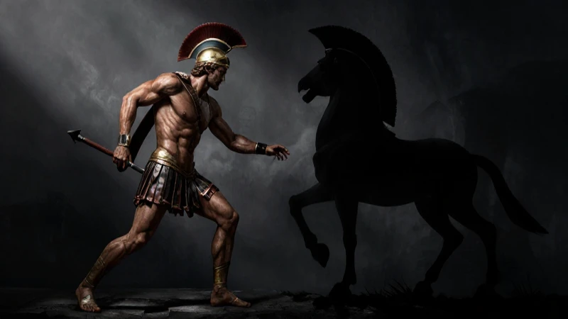 Línea del tiempo de la Ilíada: Historia y eventos clave 7 Aquiles vence a Héctor en sombras dramáticas