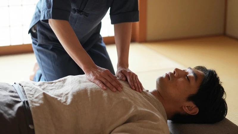Shiatsu tradicional en ambiente cálido y suave