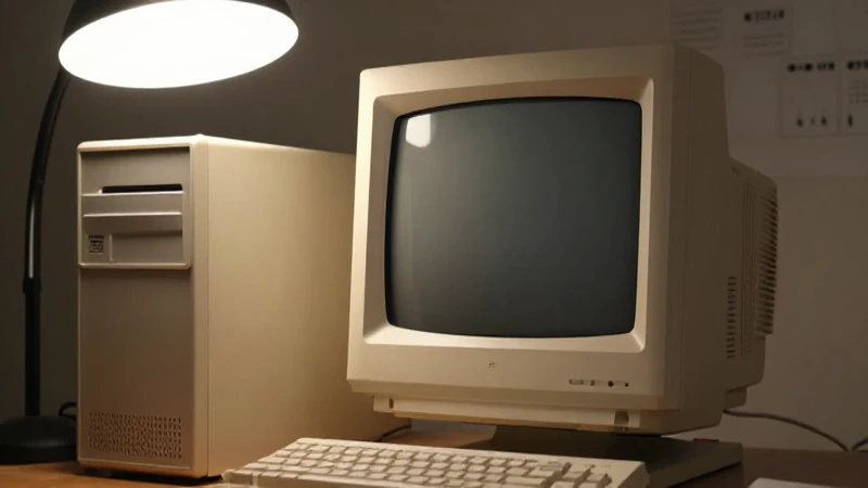 Monitor antiguo evoca nostalgia atemporal