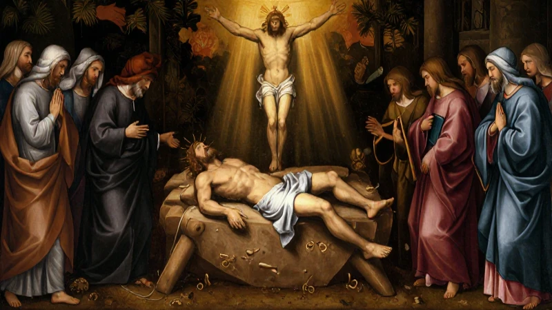 Cuál es la línea de tiempo de la historia de la salvación 8 Jesús resucitado, tumba vacía, luz renacentista