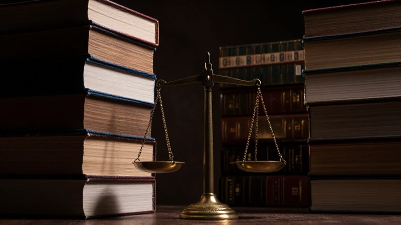 Justicia imponente bajo iluminación dramática