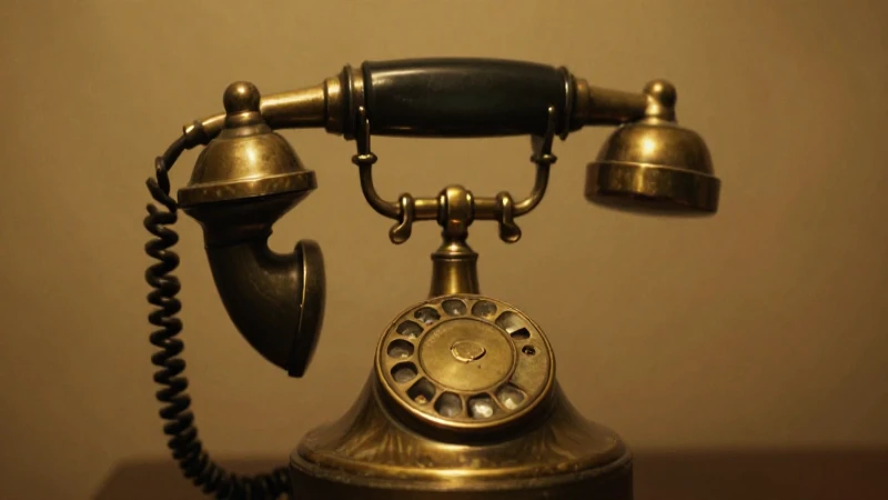 Teléfono antiguo con cálida luz nostálgica