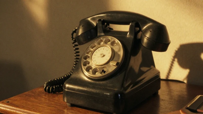 Operadora telefónica vintage, luz dorada, grano cinematográfico