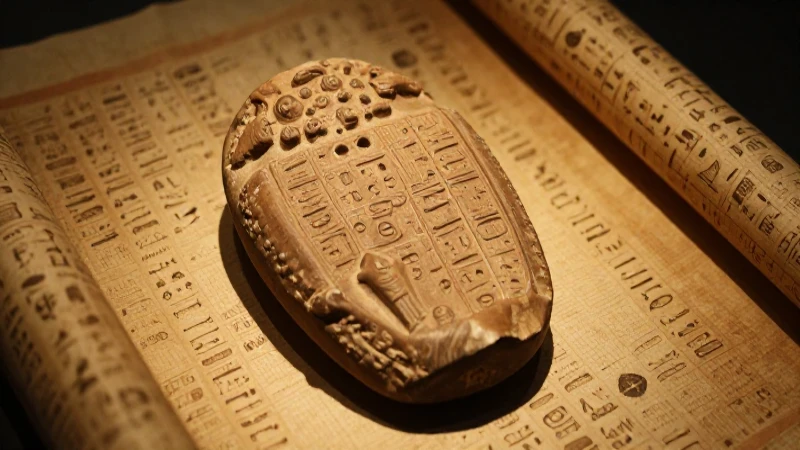 Antiguo texto arcáico con detalle cinematográfico