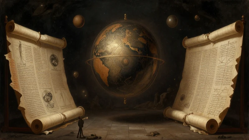 Cuál es la línea del tiempo de matemáticos históricos 10 Pintura histórica con luces contrastadas y perspectiva lejana