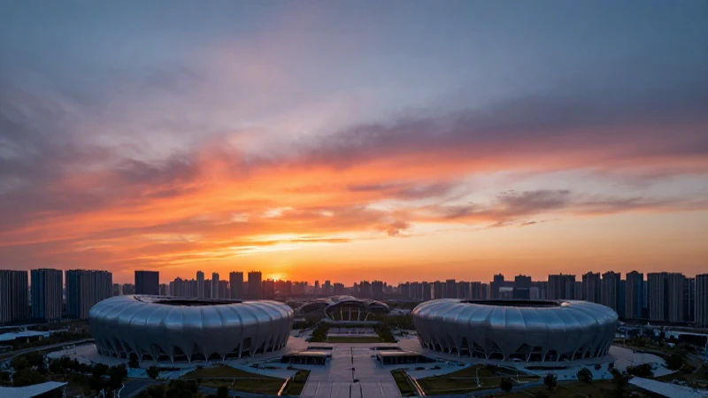 Atardecer dramático sobre la ciudad moderna