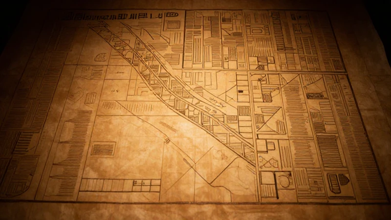 Cómo ha evolucionado la historia de los mapas en el tiempo 3 Mapa egipcio antiguo con formas geométricas