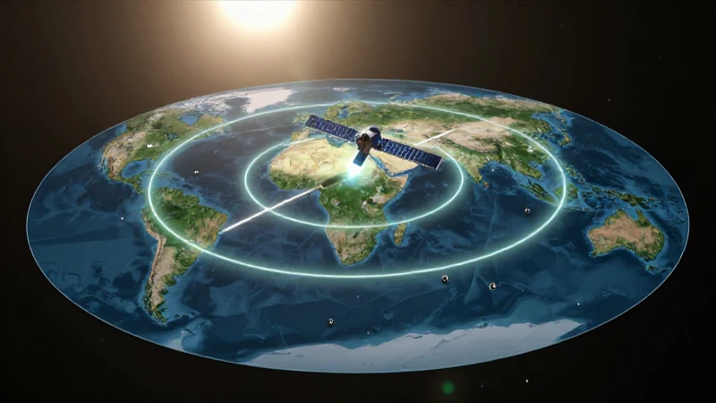 Cómo ha evolucionado la historia de los mapas en el tiempo 6 Mapa satelital cinematográfico con iluminación dramática