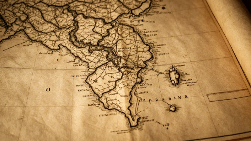 Cómo ha evolucionado la historia de los mapas en el tiempo 7 Mapa antiguo iluminado, estilo vintage