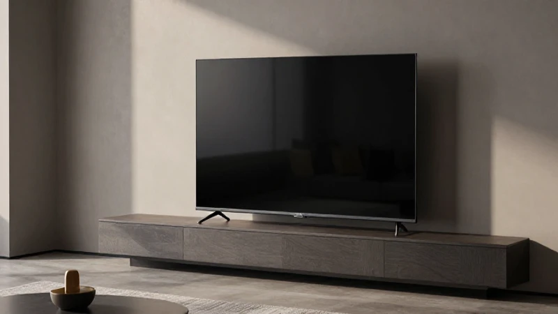 Televisión plana moderna con luz suave