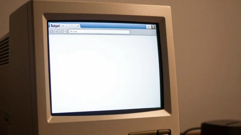 Macintosh vintage con navegador en estudio cálido
