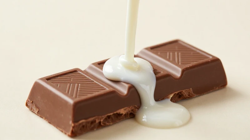 Fotografía promocional de chocolate con leche