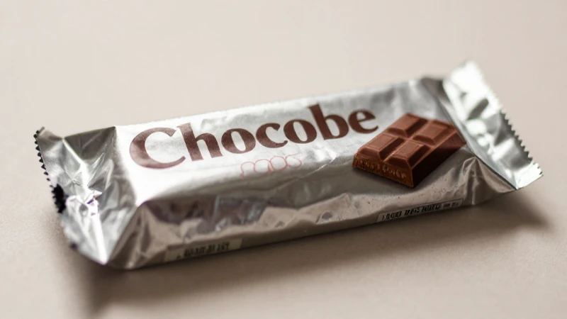 Envoltorio antiguo de chocolate con luz suave