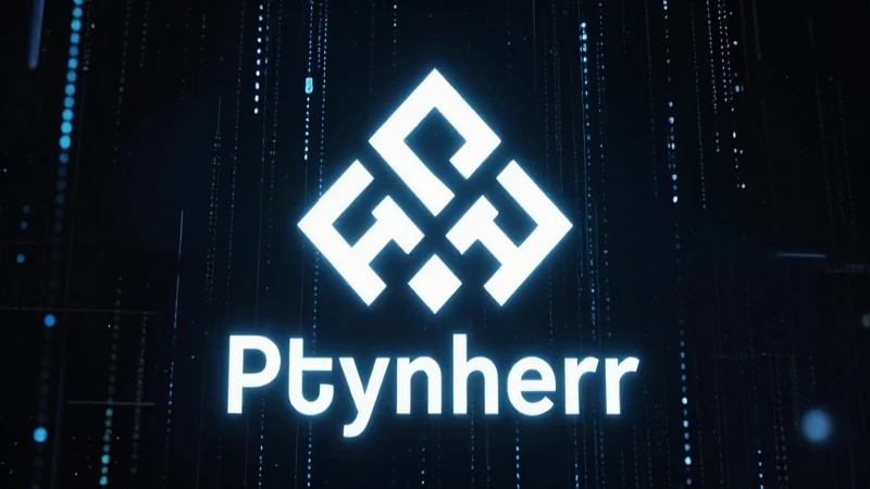 Logo Python elegante, futurista y brillante