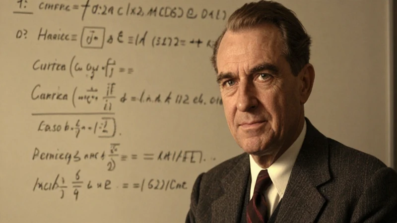 cómo ha evolucionado la historia del álgebra lineal 6 Retrato antiguo de Dantzig, ecuaciones iluminadas cálidamente