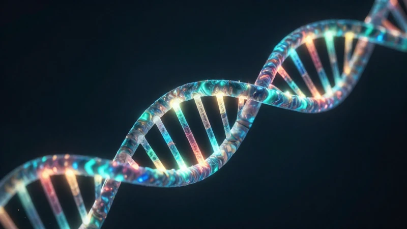 Historia del ARN: Línea de Tiempo del ADN y Su Evolución 8 ADN brillante entrelazado con microARN