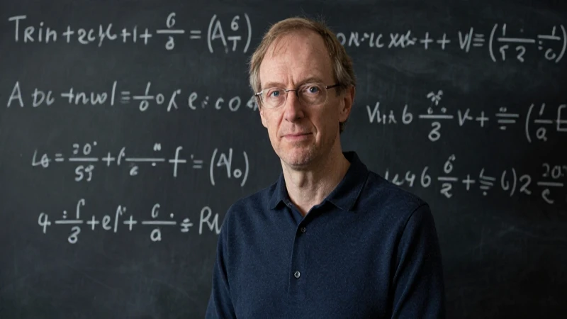 Retrato de Andrew Wiles en estudio académico
