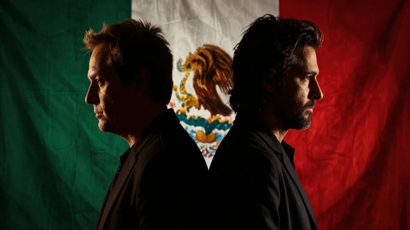 Siluetas mexicanas bajo luz dramática y cinematográfica