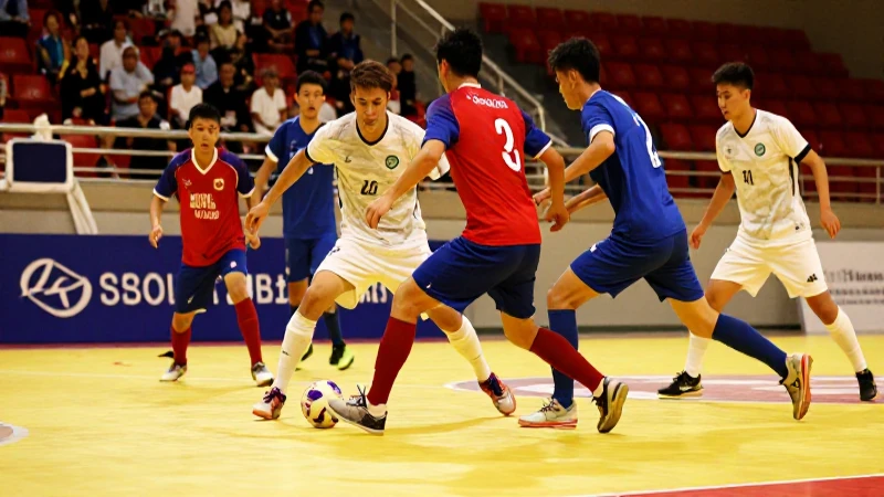 Futbolistas actúan en ambiente vibrante y dinámico