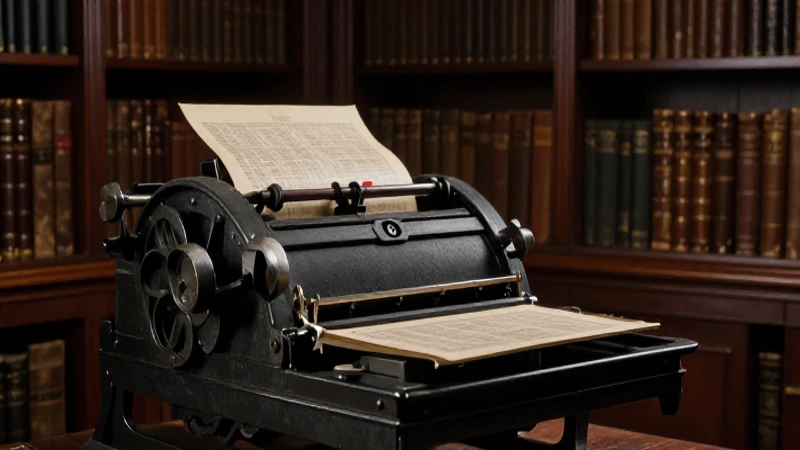 Historia del periódico en México: Línea del tiempo esencial 3 Una prensa antigua en biblioteca histórica