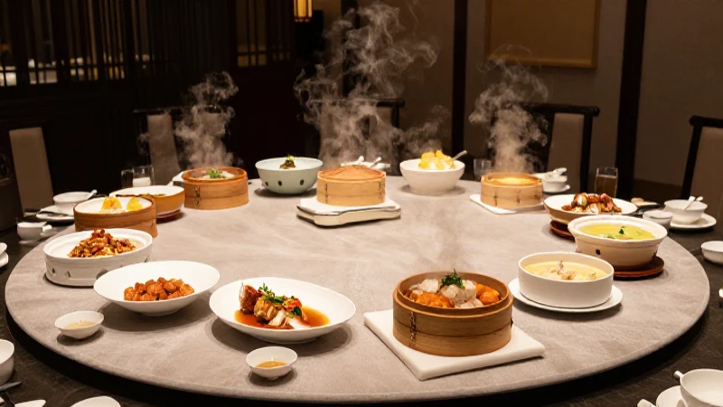 Cómo evolucionaron los primeros restaurantes en el mundo 3 Banquín chino tradicional con dim sum humeante