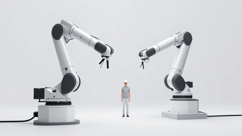 Esquema Hombre Máquina: La interacción entre humanos y tecnología 4 Robot colabora con humano en estudio limpio