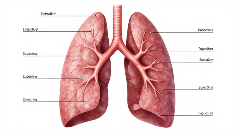 Pulmones ilustrados con detalle científico