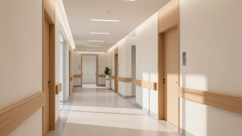 Cuál es la estructura organizativa del Hospital San Juan 10 Pasillo hospitalario limpio con luz natural