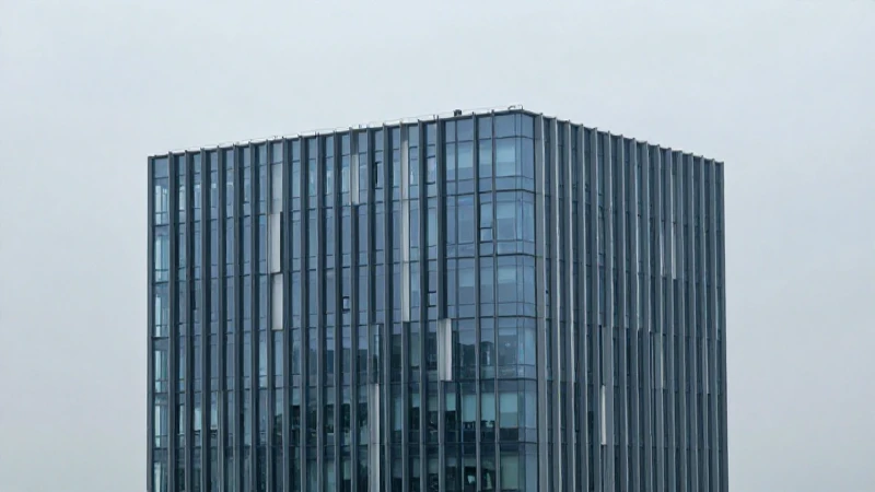 Edificio moderno bajo cielo nublado, vista aérea