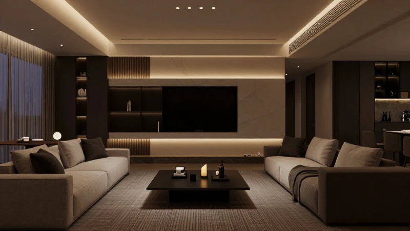 Esquema de Iluminación: Todo lo que Necesitas Saber 5 Salón moderno iluminado con luz cálida