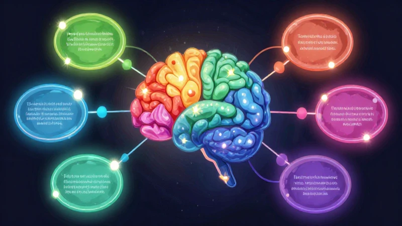 Mapa mental vibrante, brillante e iluminado