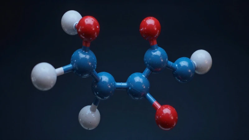 Estructura química con iluminación dramática y detalle