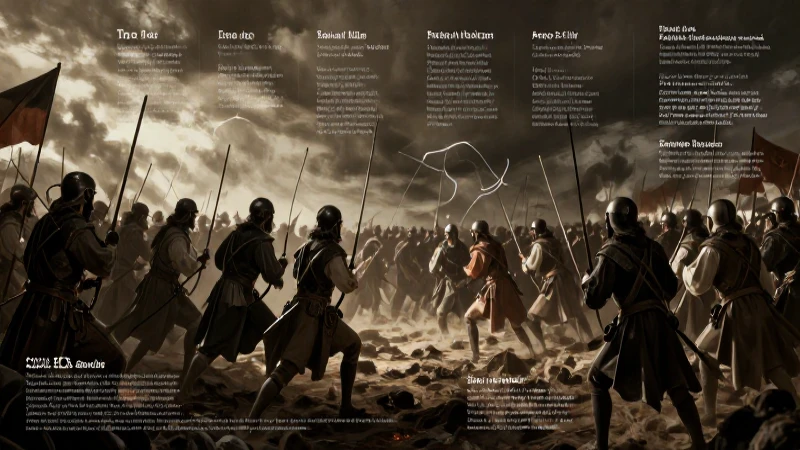 Dónde encontrar una infografía sobre la Batalla de Puebla 3 Ilustración dramática de batalla con luz tenebrista