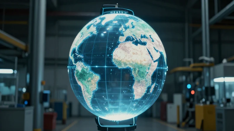 Luz cinematográfica en fábrica global borrosa