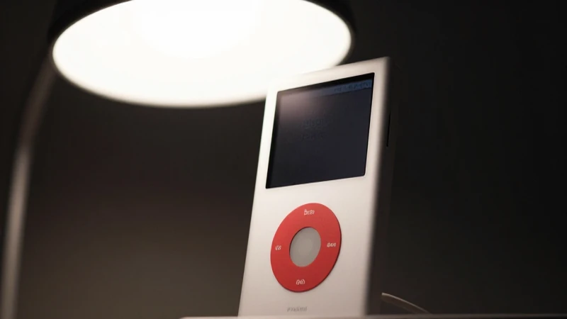 Estético iPod vintage bajo luz tenue