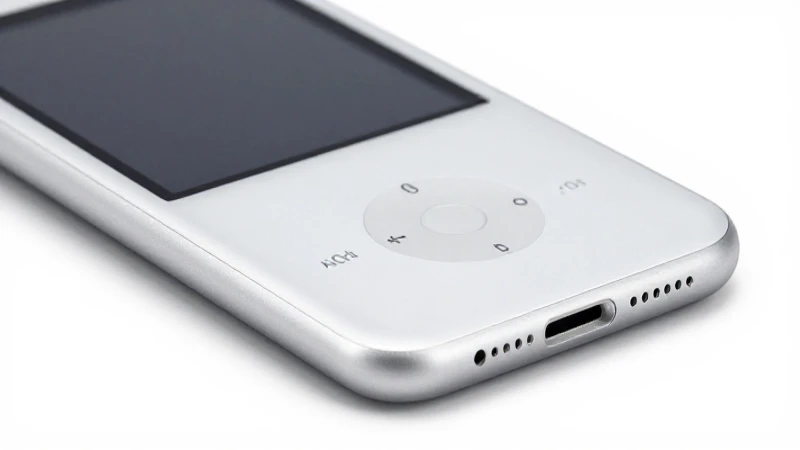 Foto de iPod Touch plateado en estudio