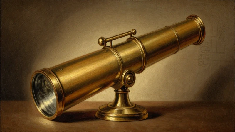 Boceto del telescopio de Kepler, estilo barroco