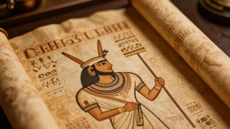Escritor antiguo retratado con iluminación cálida