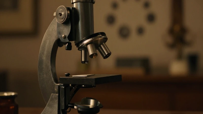 La evolución del microscopio: línea del tiempo interesante 10 Microscopio antiguo iluminado con arte cinematográfico