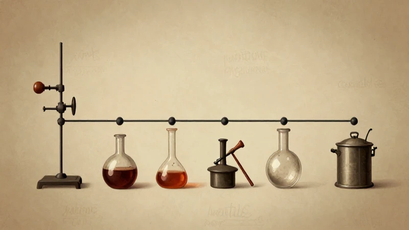 Sabes sobre la línea del tiempo de la química en México 7 Equipo antiguo en ambiente cálido ilustrado