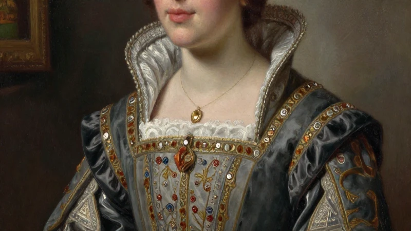 Retrato al óleo de dama noble medieval